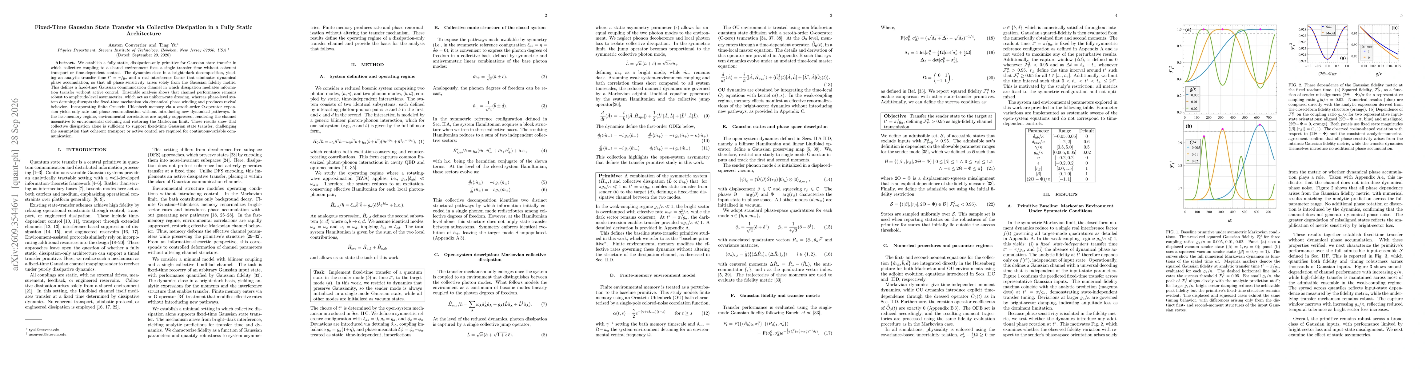 Thumbnail for Fixed-Time Gaussian State Transfer via Collective Dissipation in a Fully Static Architecture