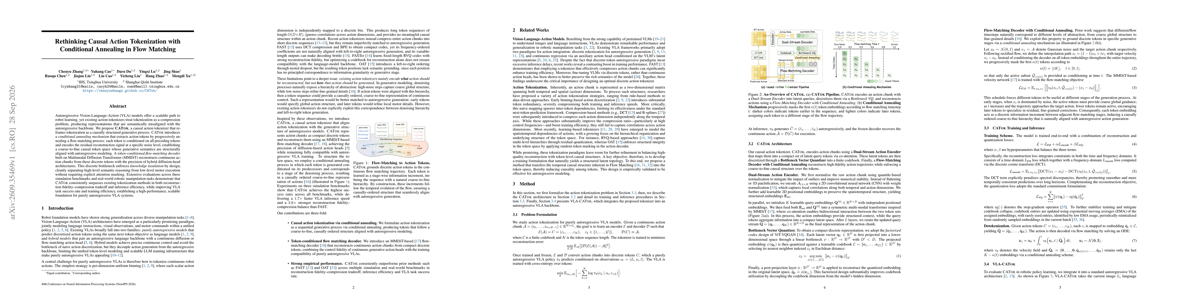 Thumbnail for Rethinking Causal Action Tokenization with Conditional Annealing in Flow Matching