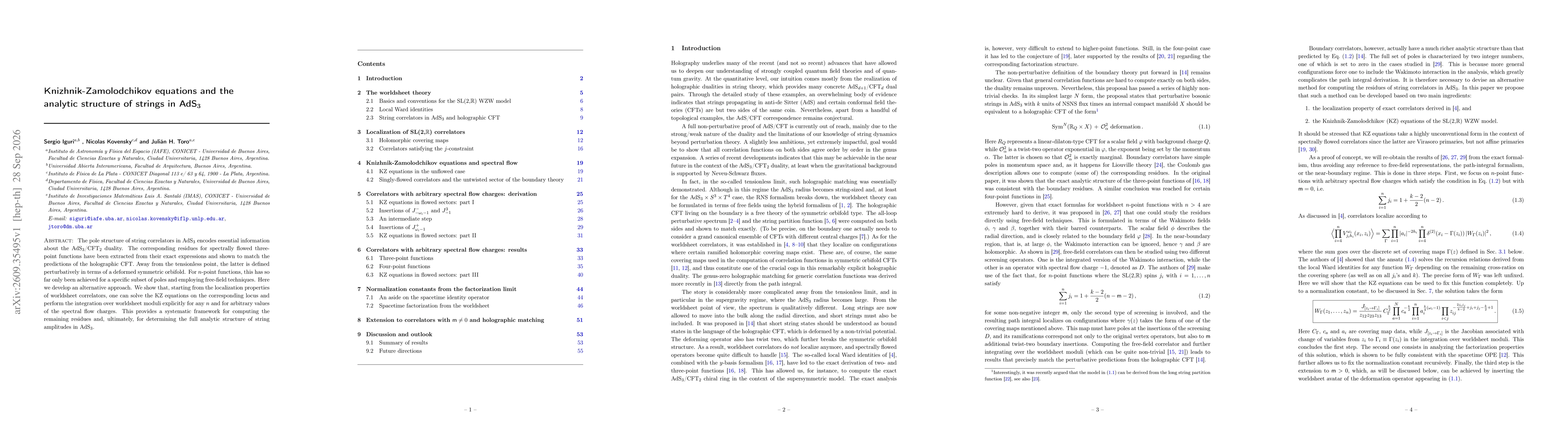 Thumbnail for Knizhnik-Zamolodchikov equations and the analytic structure of strings in AdS$_3$