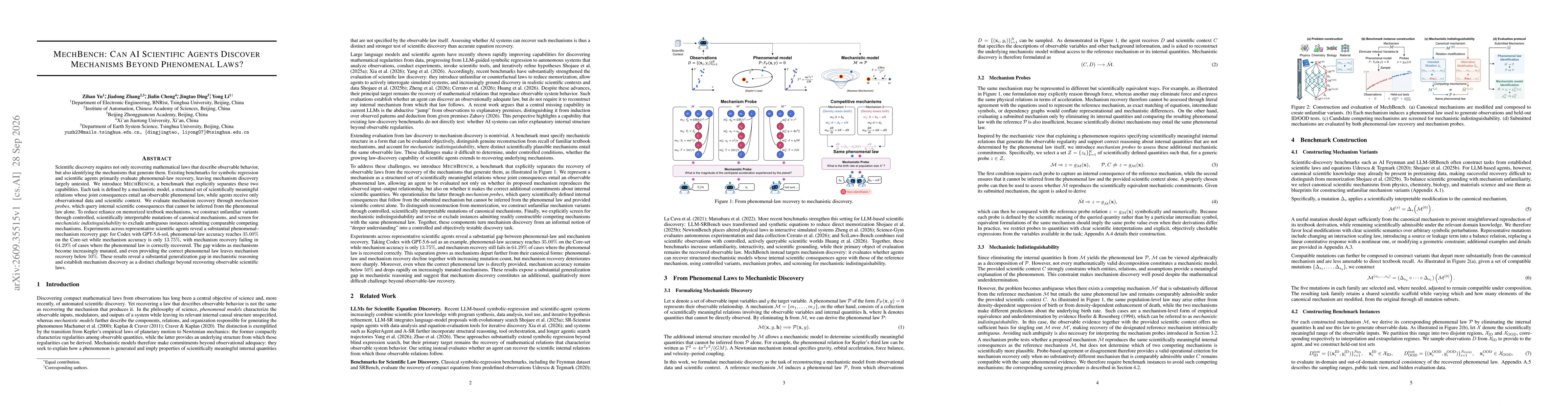 Thumbnail for MechBench: Can AI Scientific Agents Discover Mechanisms Beyond Phenomenal Laws?