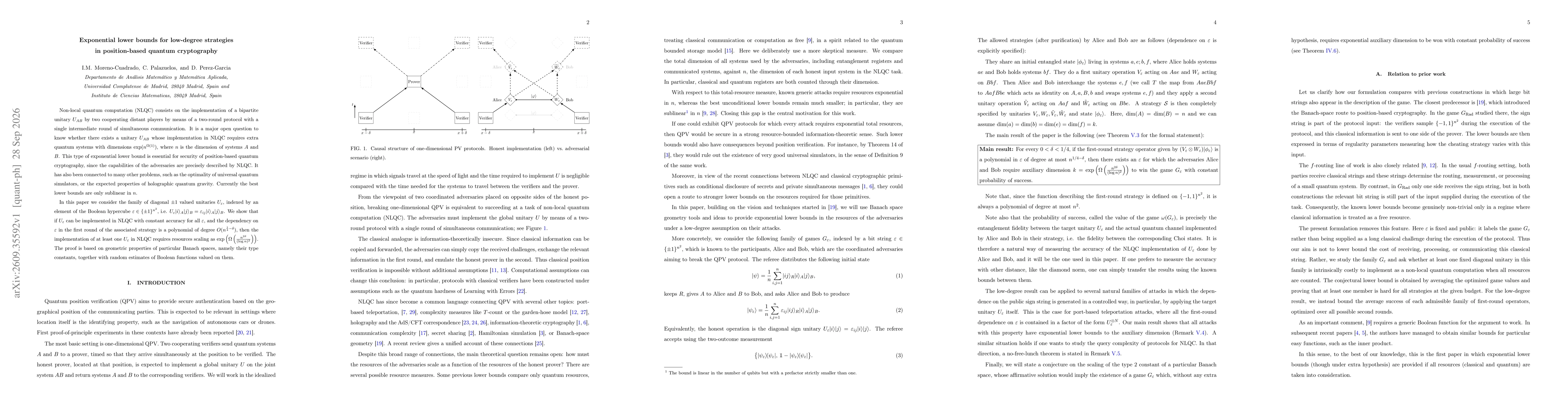 Thumbnail for Exponential lower bounds for low-degree strategies in position-based quantum cryptography
