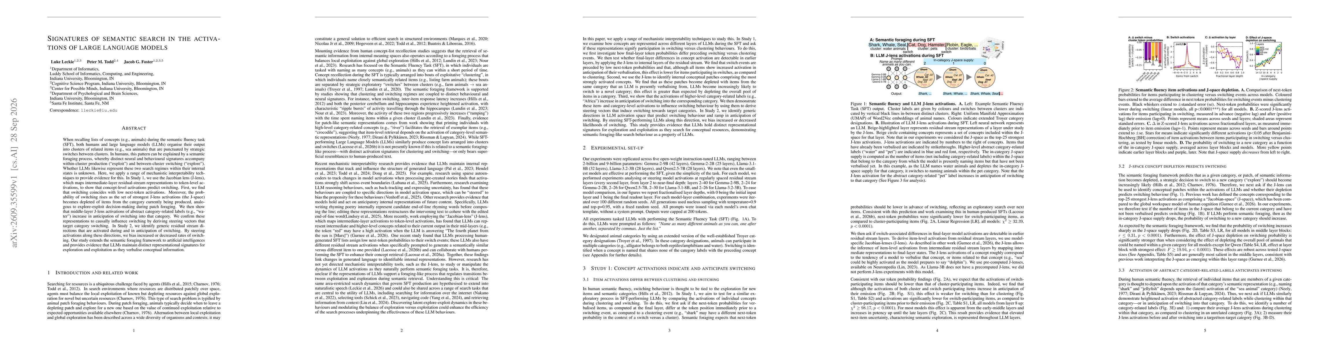 Thumbnail for Signatures of semantic search in the activations of large language models