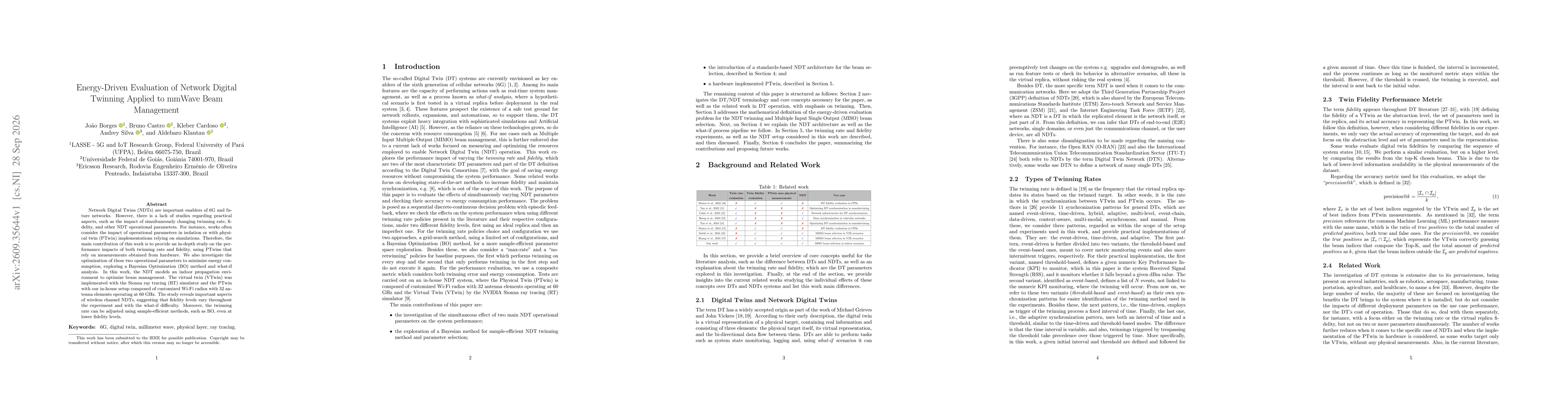 Thumbnail for Energy-Driven Evaluation of Network Digital Twinning Applied to mmWave Beam Management