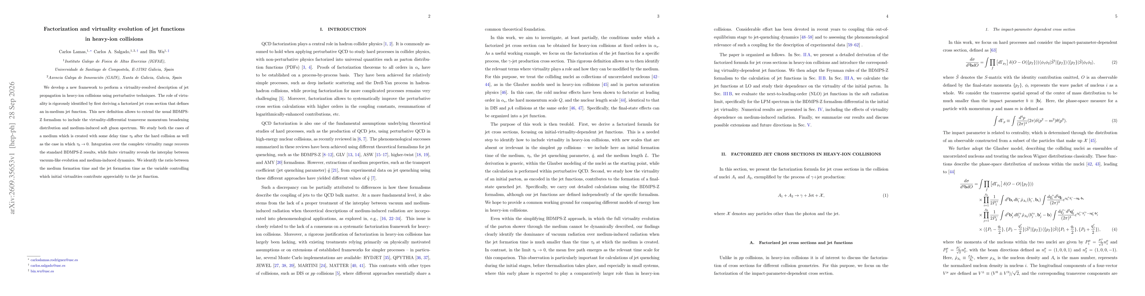 Thumbnail for Factorization and virtuality evolution of jet functions in heavy-ion collisions