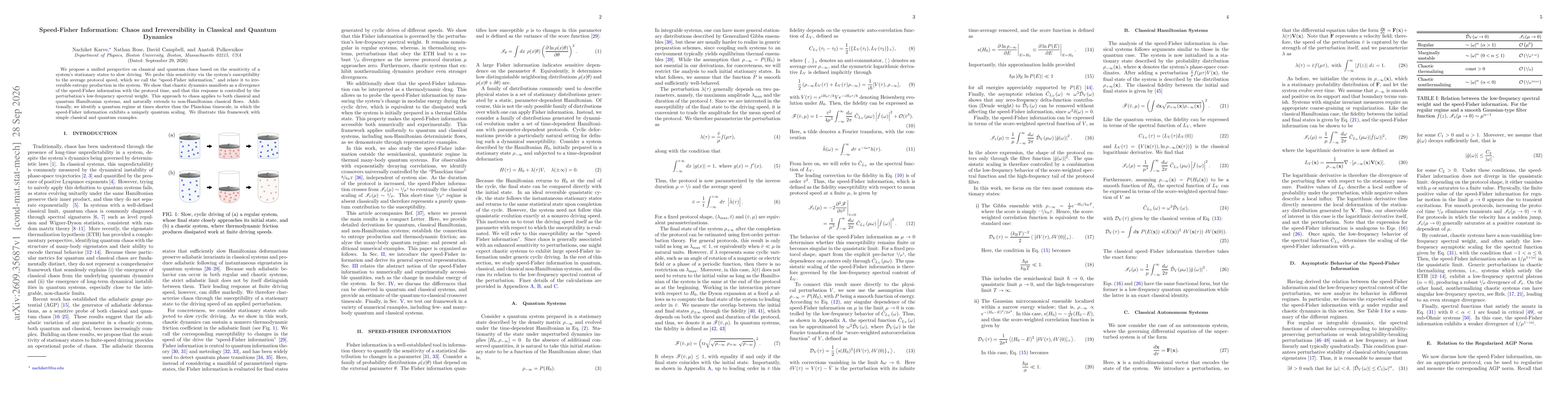 Thumbnail for Speed-Fisher Information: Chaos and Irreversibility in Classical and Quantum Dynamics