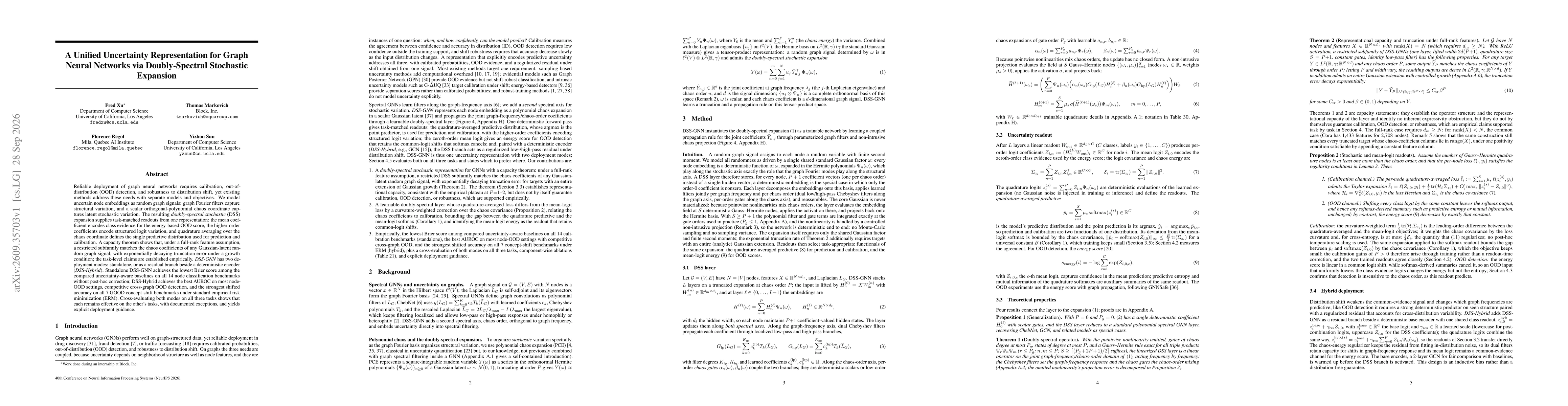 Thumbnail for A Unified Uncertainty Representation for Graph Neural Networks via Doubly-Spectral Stochastic Expansion