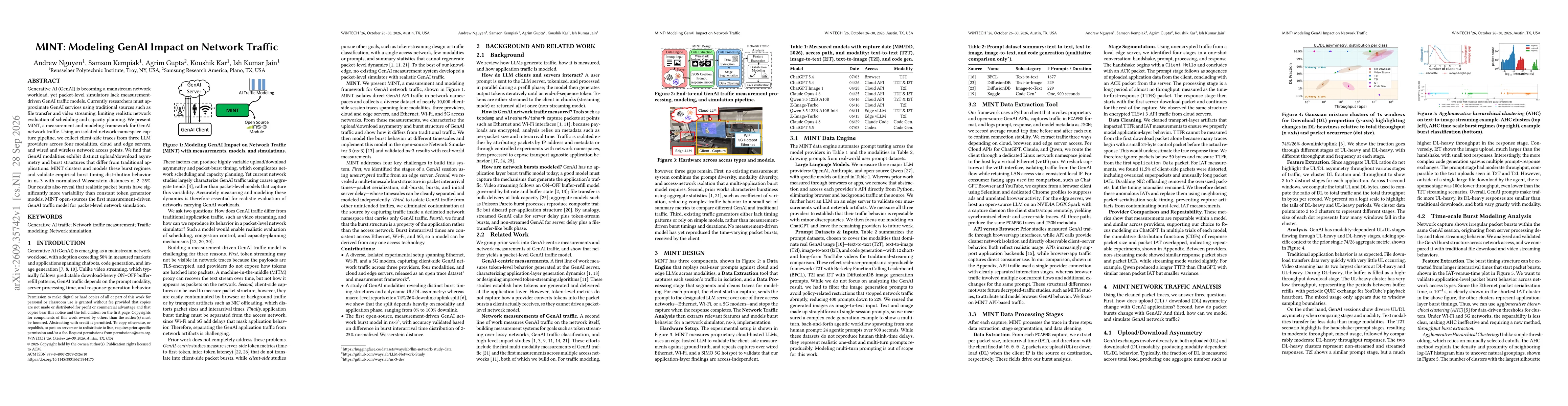 Thumbnail for MINT: Modeling GenAI Impact on Network Traffic