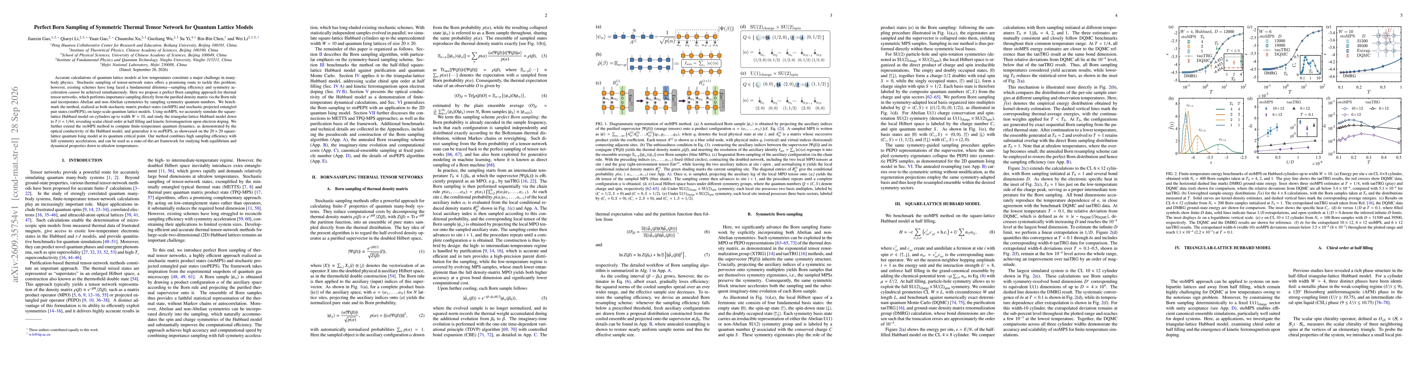 Thumbnail for Perfect Born Sampling of Symmetric Thermal Tensor Network for Quantum Lattice Models