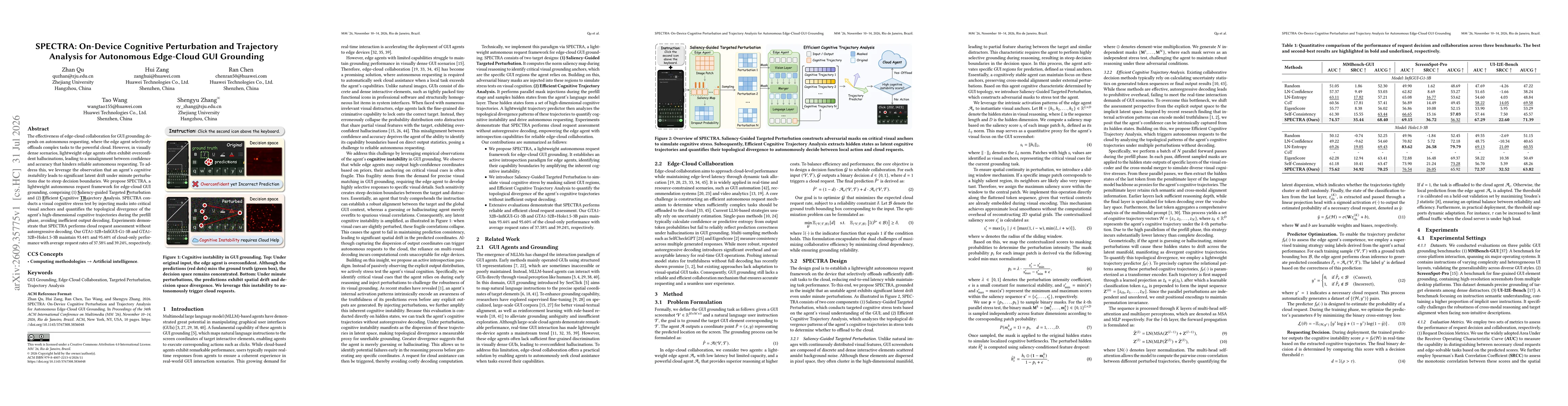 Thumbnail for SPECTRA: On-Device Cognitive Perturbation and Trajectory Analysis for Autonomous Edge-Cloud GUI Grounding