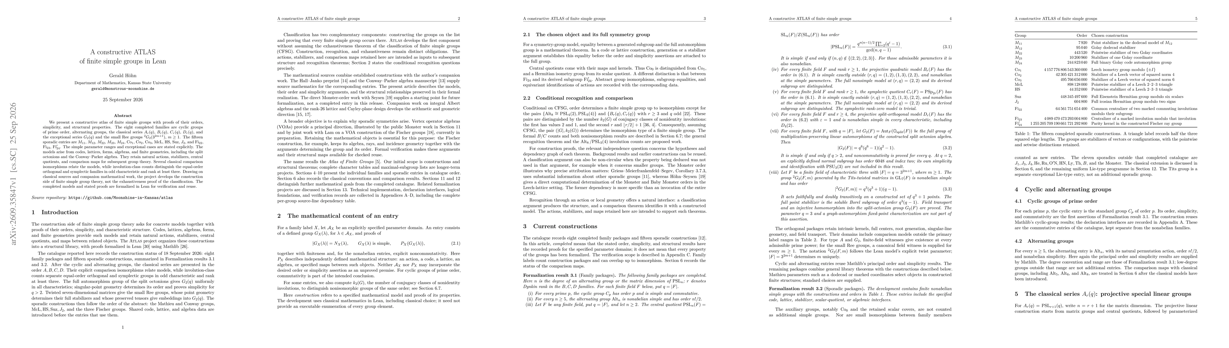 Thumbnail for A constructive ATLAS of finite simple groups in Lean