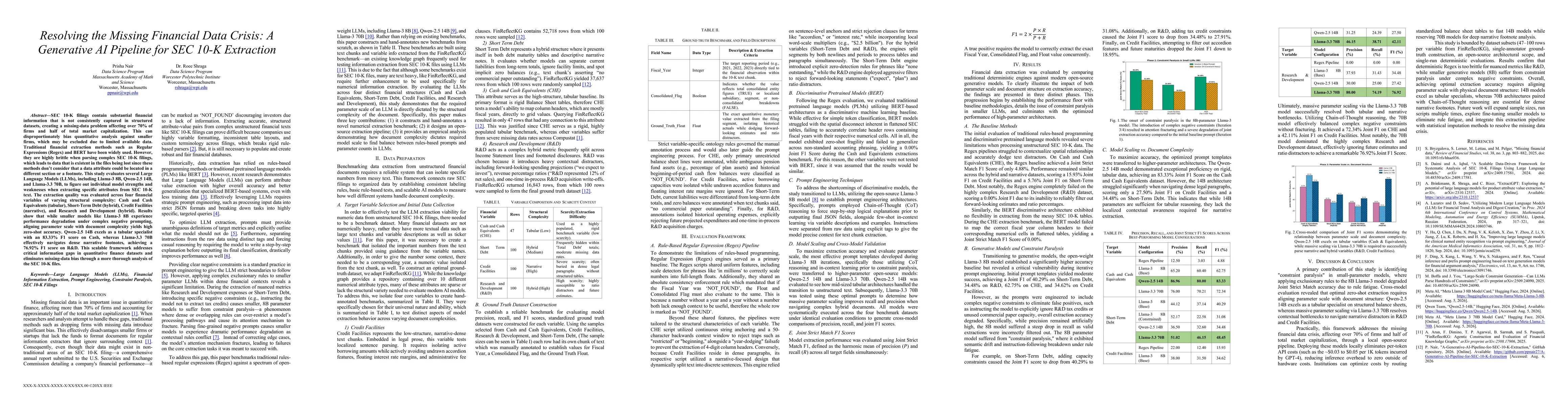 Thumbnail for Resolving the Missing Financial Data Crisis: A Generative AI Pipeline for SEC 10-K Extraction