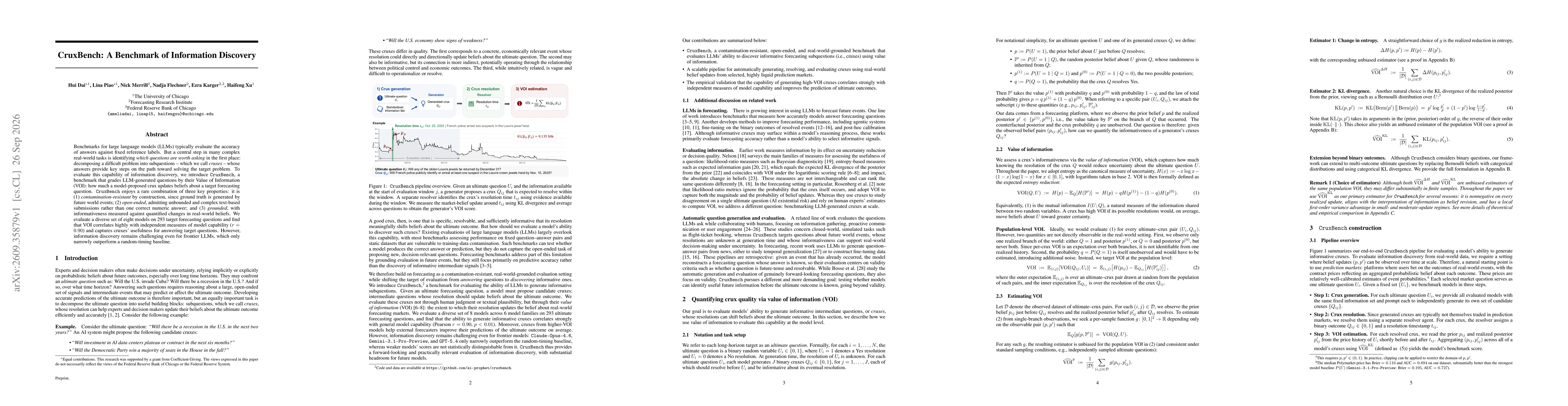 Thumbnail for CruxBench: A Benchmark of Information Discovery