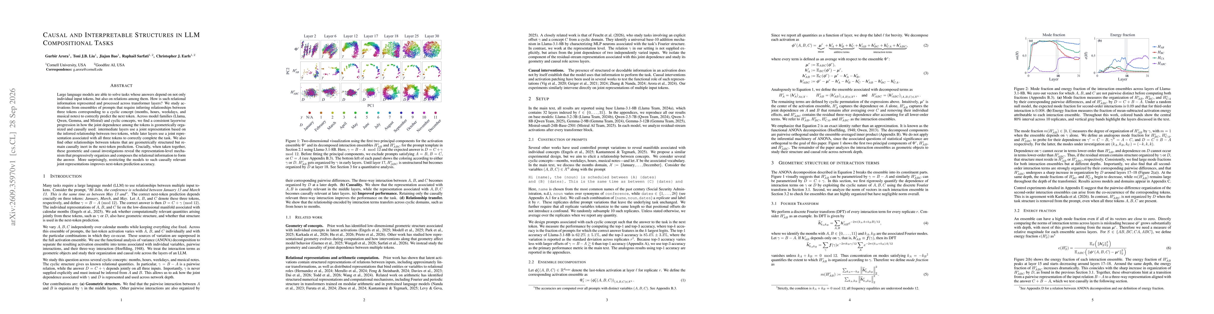 Thumbnail for Causal and Interpretable Structures in LLM Compositional Tasks