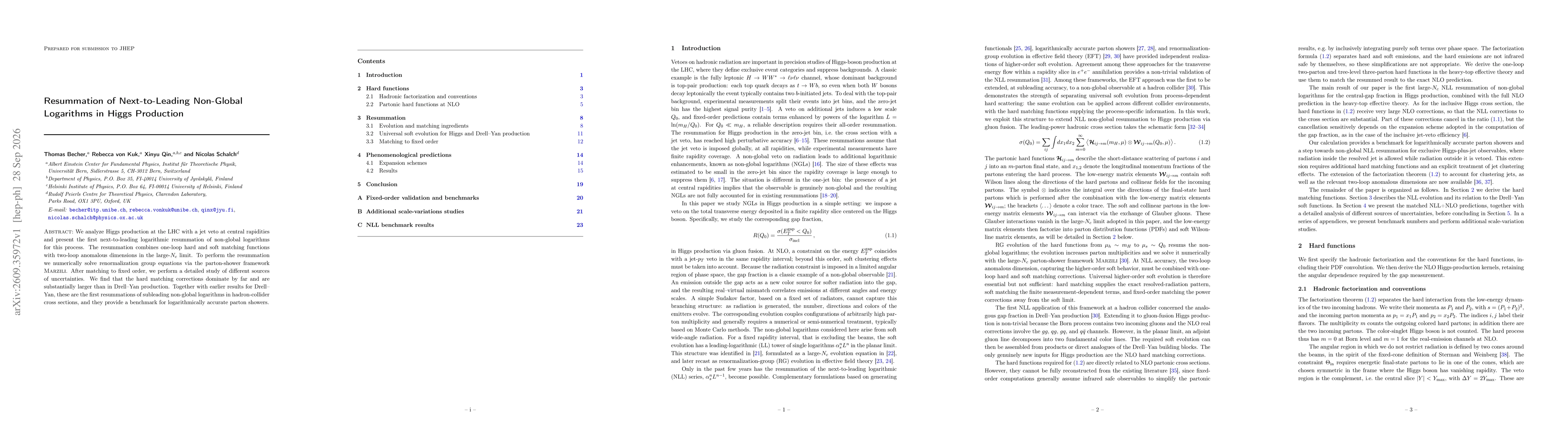 Thumbnail for Resummation of Next-to-Leading Non-Global Logarithms in Higgs Production