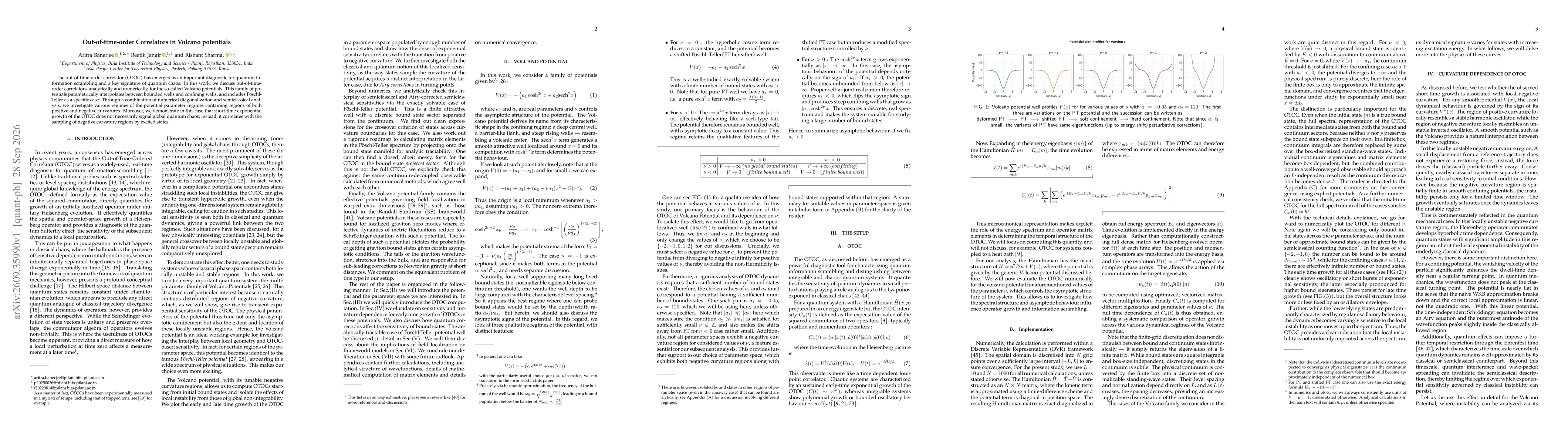 Thumbnail for Out-of-time-order Correlators in Volcano potentials