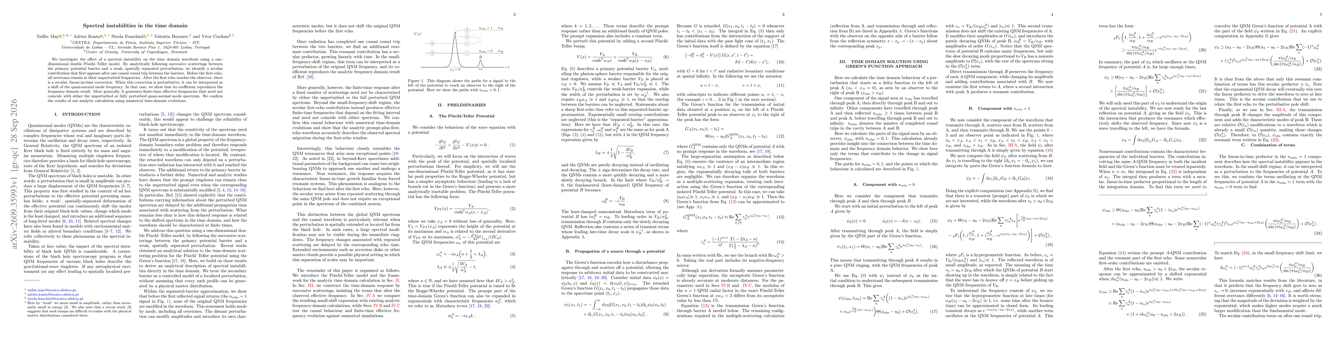 Thumbnail for Spectral instabilities in the time domain
