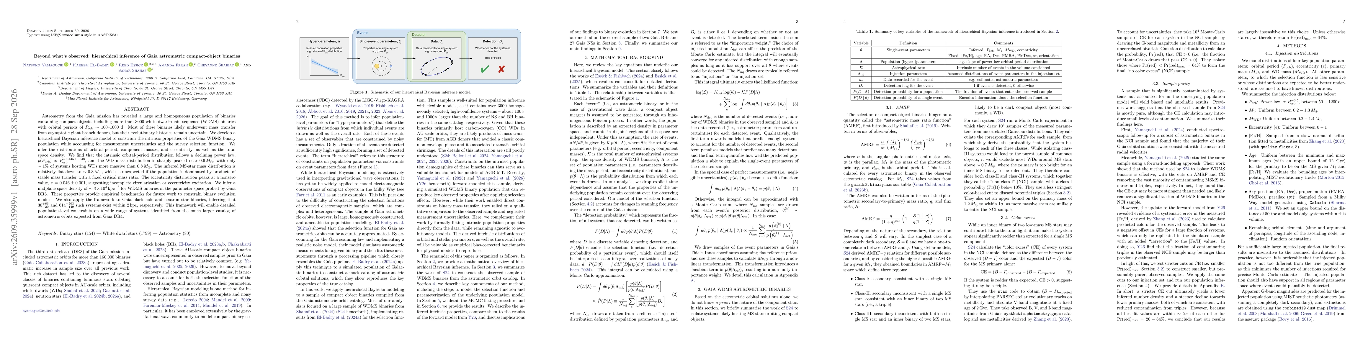 Thumbnail for Beyond what's observed: hierarchical inference of Gaia astrometric compact-object binaries