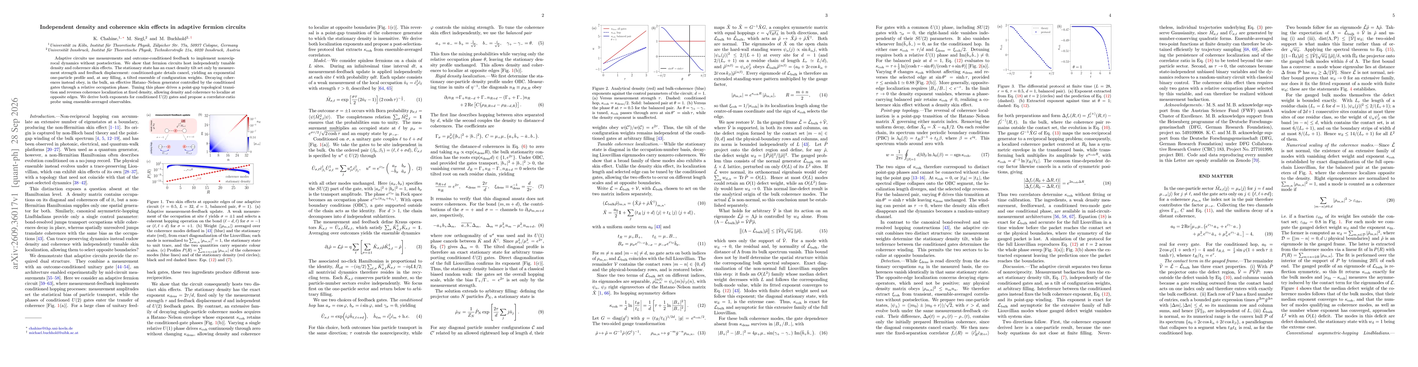 Thumbnail for Independent density and coherence skin effects in adaptive fermion circuits
