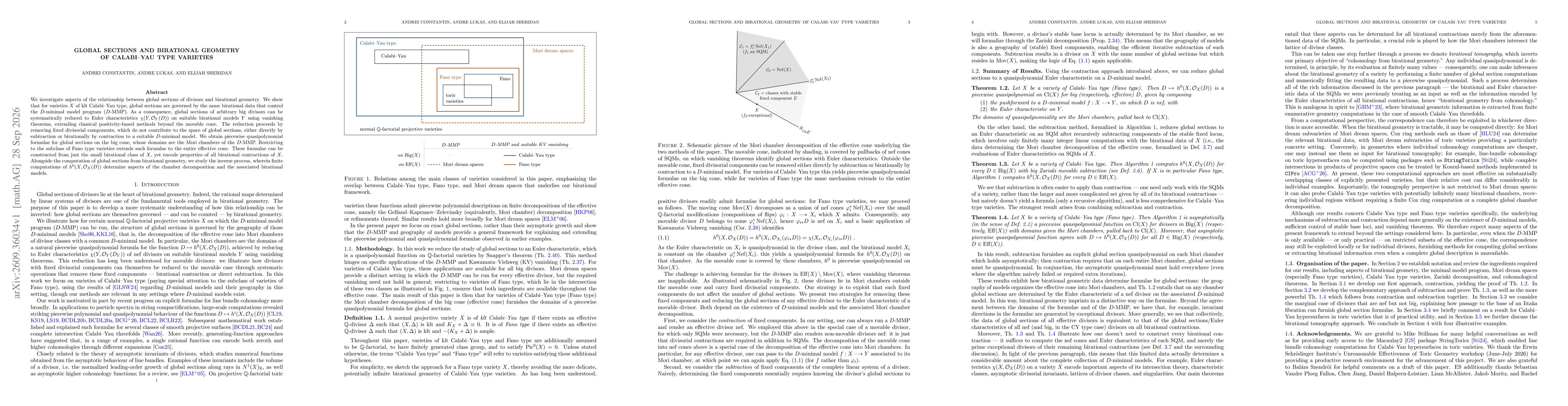 Thumbnail for Global Sections and Birational Geometry of Calabi-Yau Type Varieties