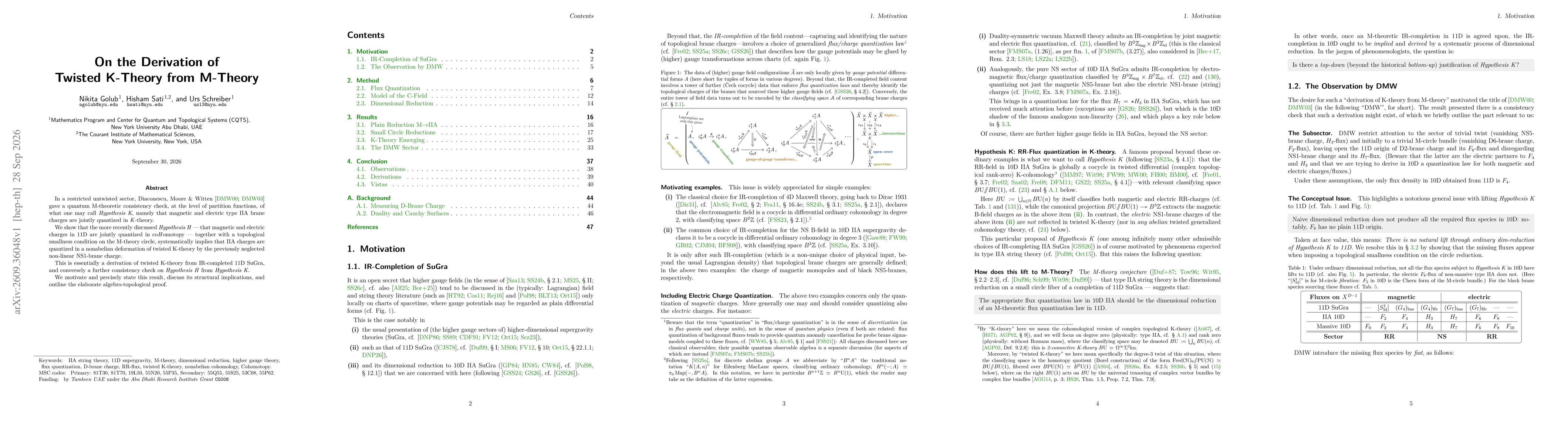 Thumbnail for On the Derivation of Twisted K-Theory from M-Theory