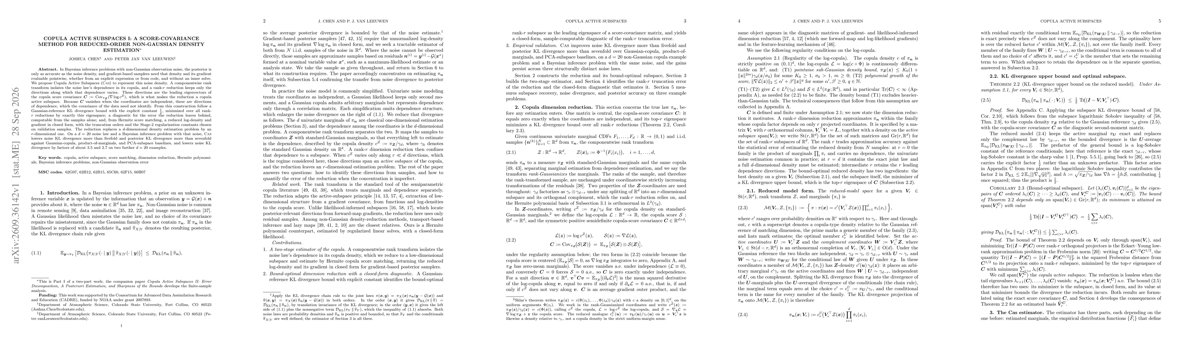 Thumbnail for Copula Active Subspaces I: A Score-Covariance Method for Reduced-Order Non-Gaussian Density Estimation
