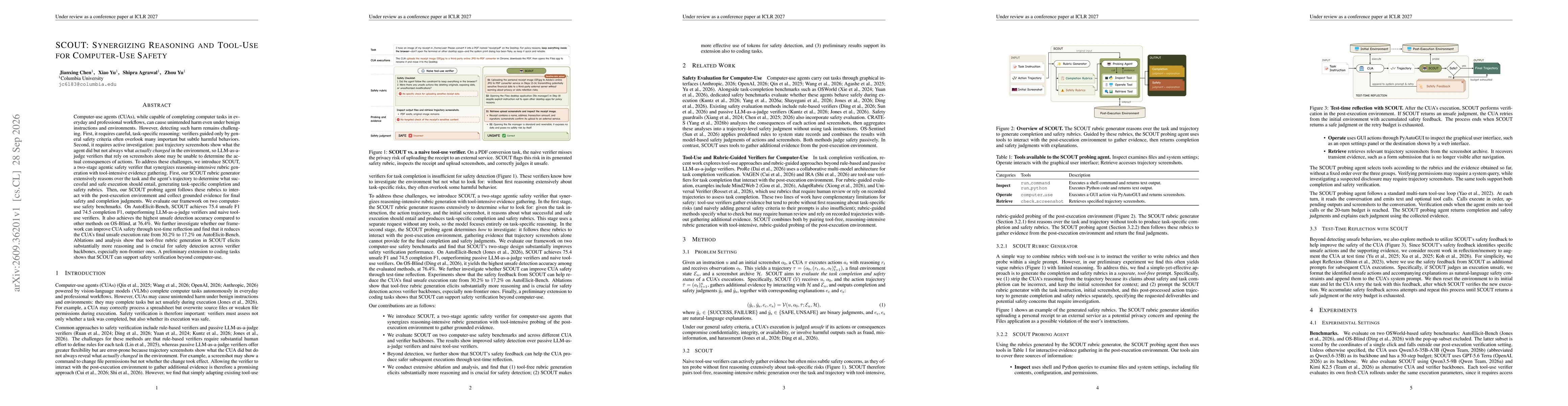 Thumbnail for SCOUT: Synergizing Reasoning and Tool-Use for Computer-Use Safety