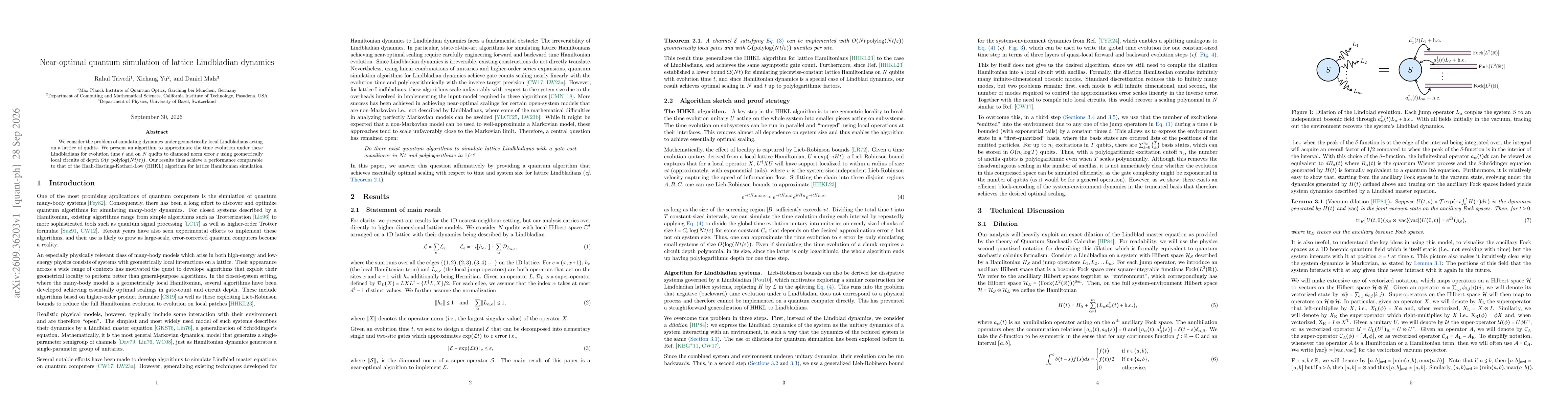 Thumbnail for Near-optimal quantum simulation of lattice Lindbladian dynamics