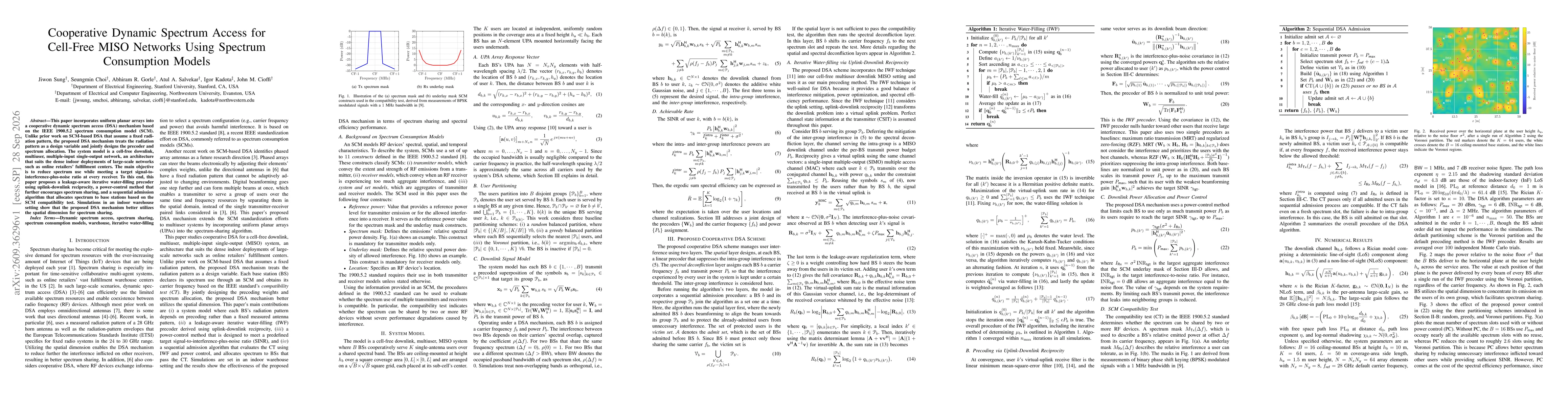 Thumbnail for Cooperative Dynamic Spectrum Access for Cell-Free MISO Networks Using Spectrum Consumption Models