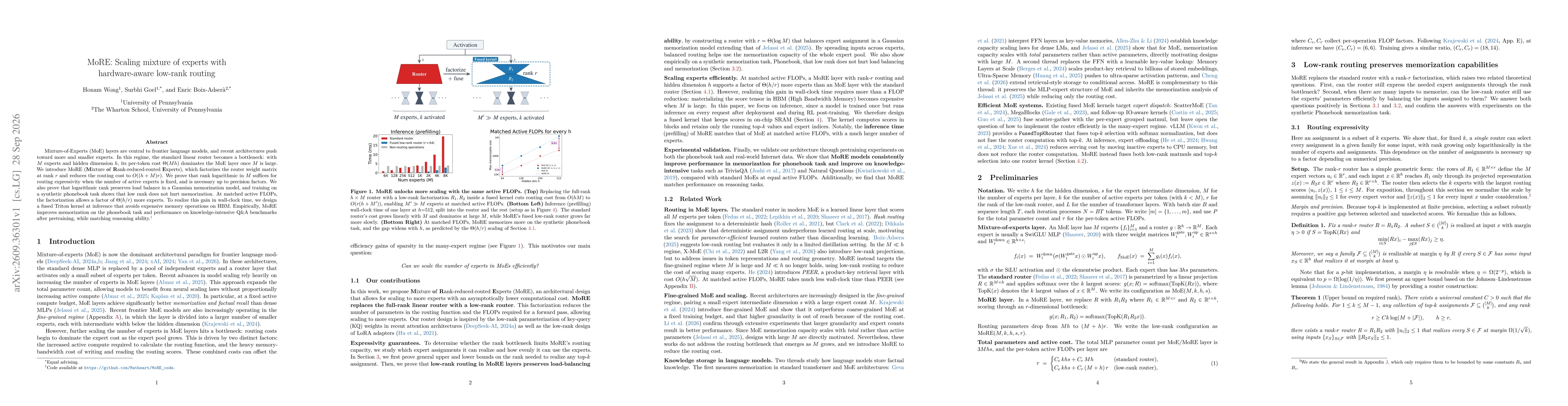 Thumbnail for MoRE: Scaling mixture of experts with hardware-aware low-rank routing