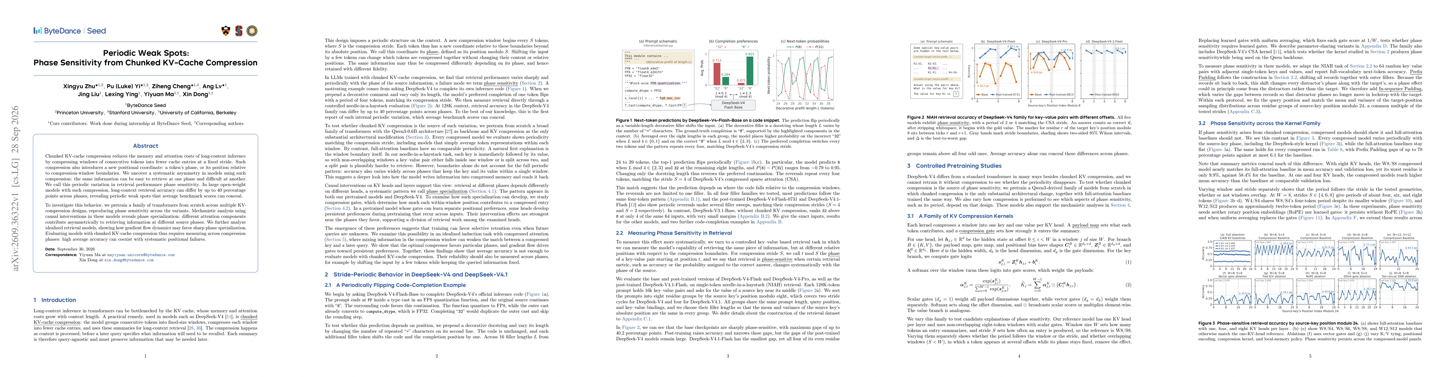 Thumbnail for Periodic Weak Spots: Phase Sensitivity from Chunked KV-Cache Compression