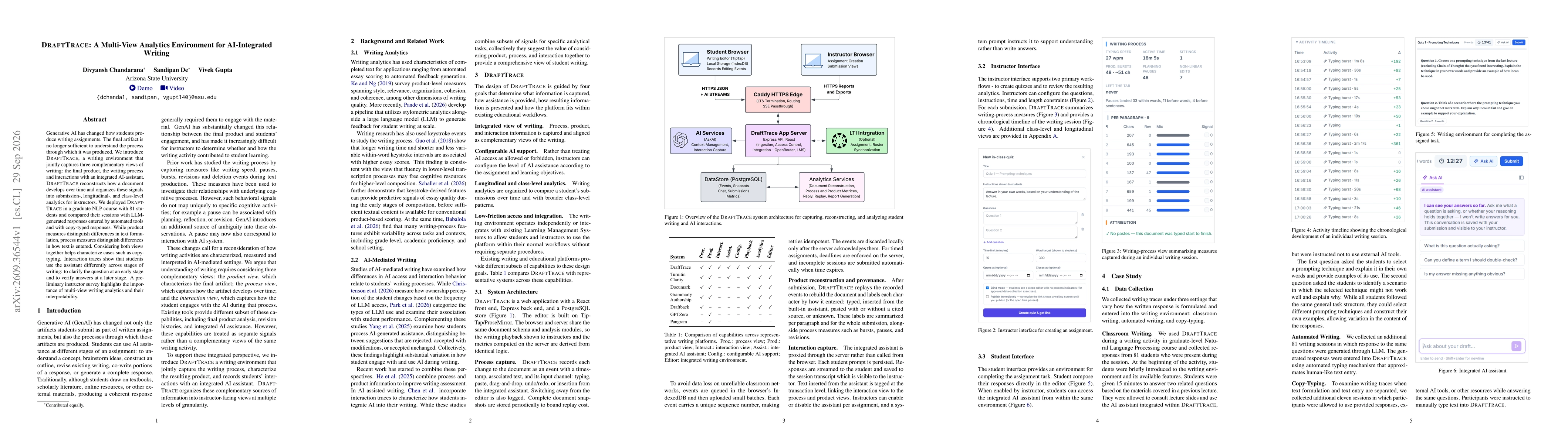 Thumbnail for DraftTrace: A Multi-View Analytics Environment for AI-Integrated Writing