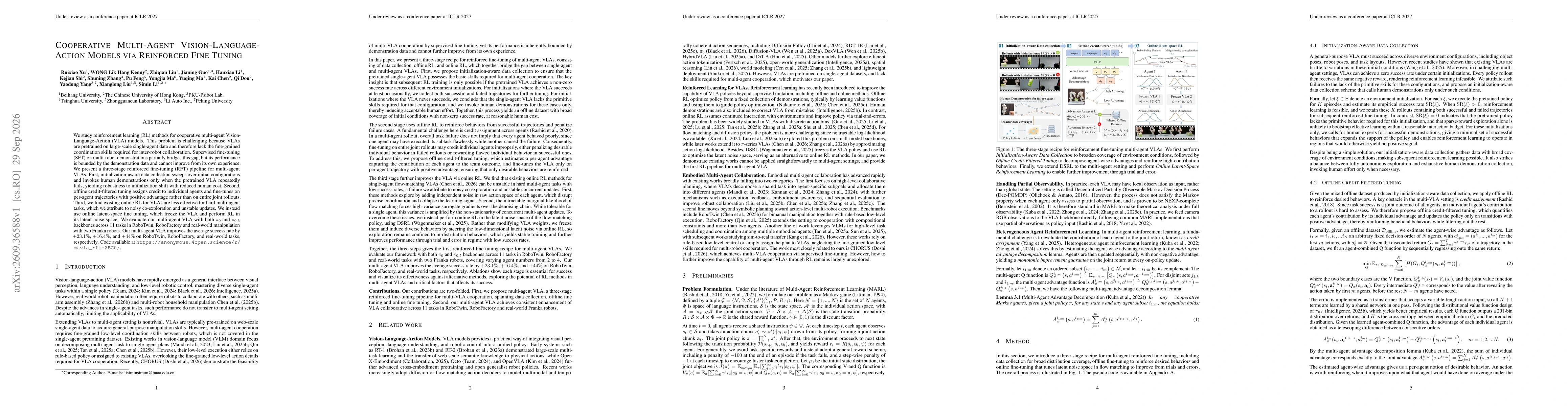 Thumbnail for Cooperative Multi-Agent Vision-Language-Action Models via Reinforced Fine Tuning