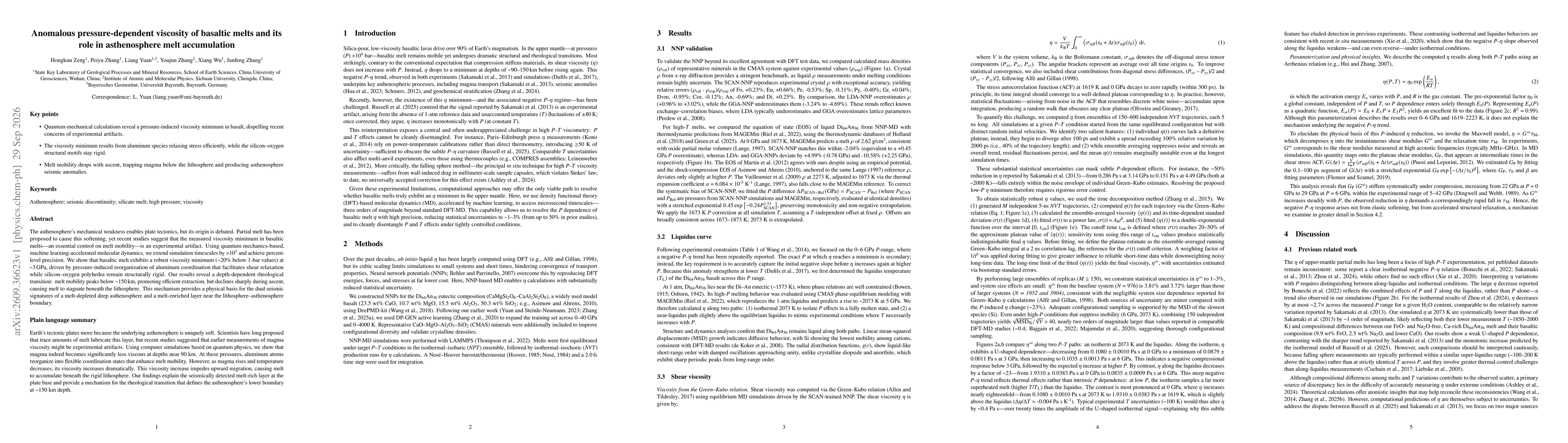 Thumbnail for Anomalous pressure-dependent viscosity of basaltic melts and its role in asthenosphere melt accumulation