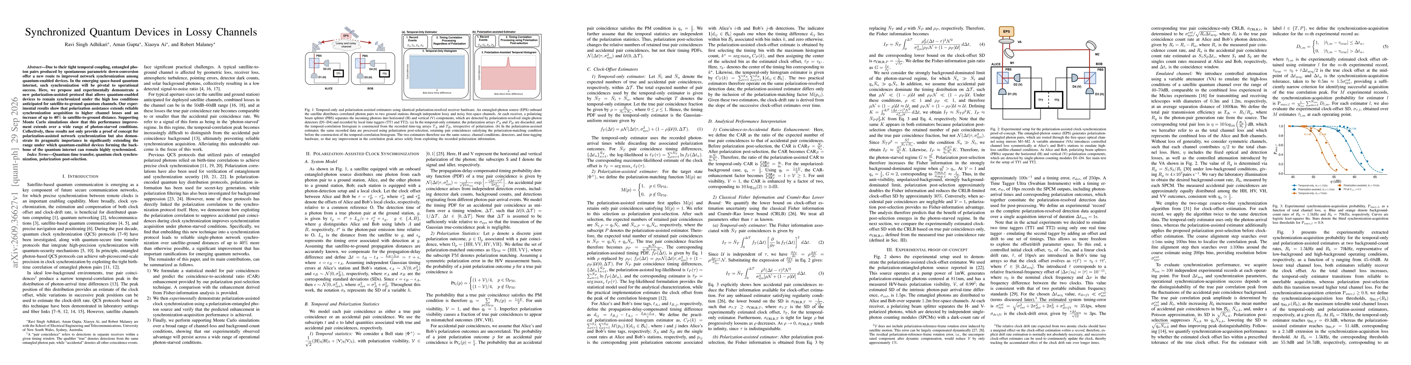 Thumbnail for Synchronized Quantum Devices in Lossy Channels