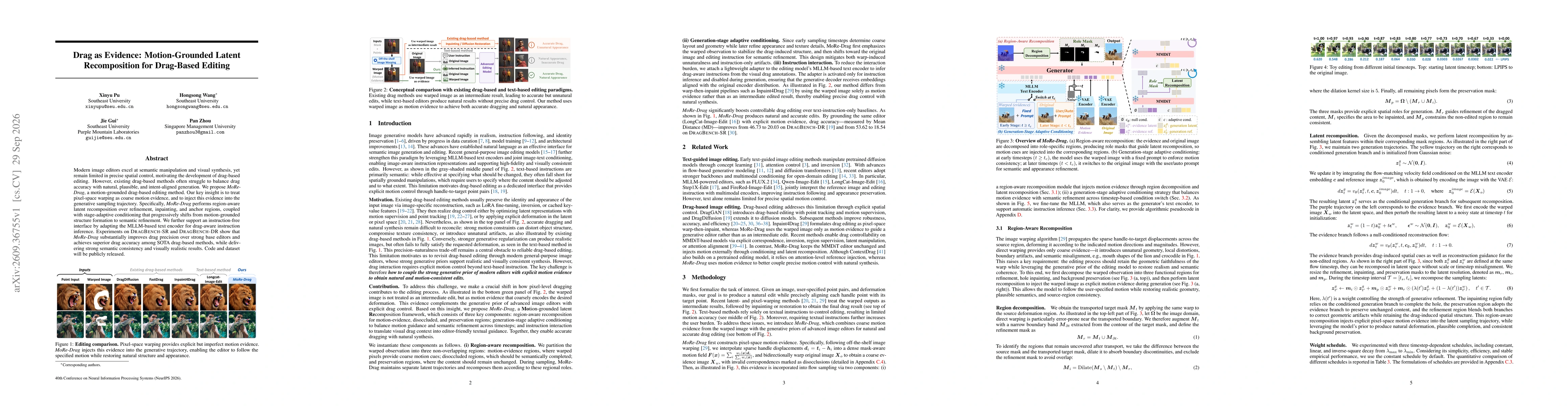 Thumbnail for Drag as Evidence: Motion-Grounded Latent Recomposition for Drag-Based Editing