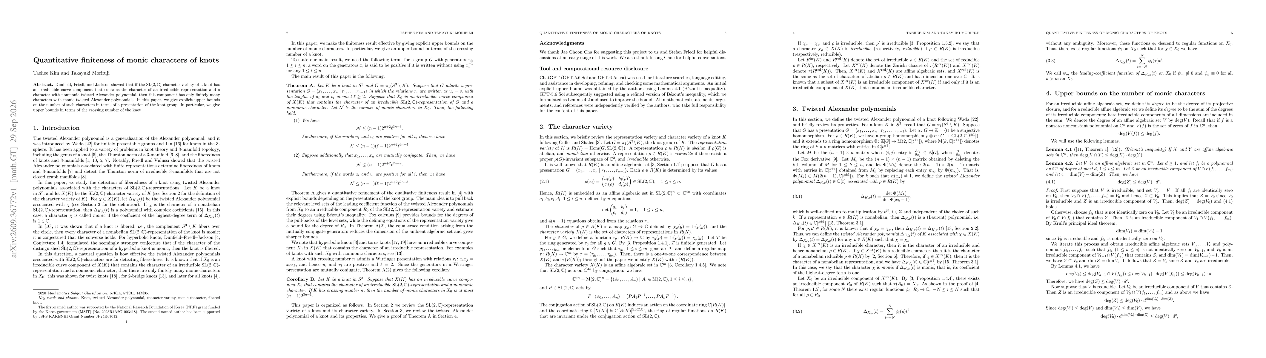 Thumbnail for Quantitative finiteness of monic characters of knots