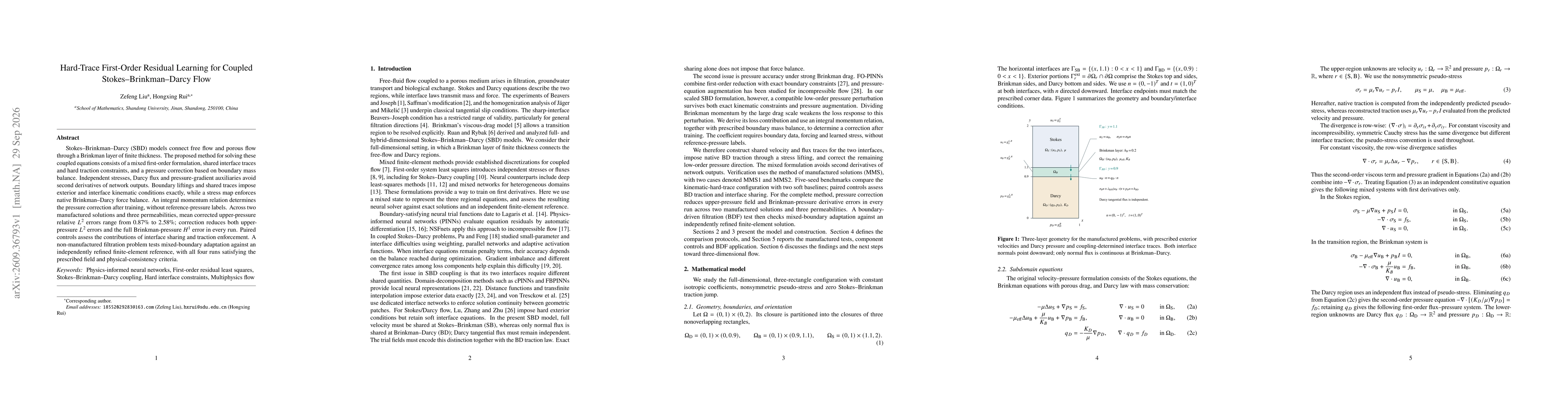 Thumbnail for Hard-Trace First-Order Residual Learning for Coupled Stokes-Brinkman-Darcy Flow