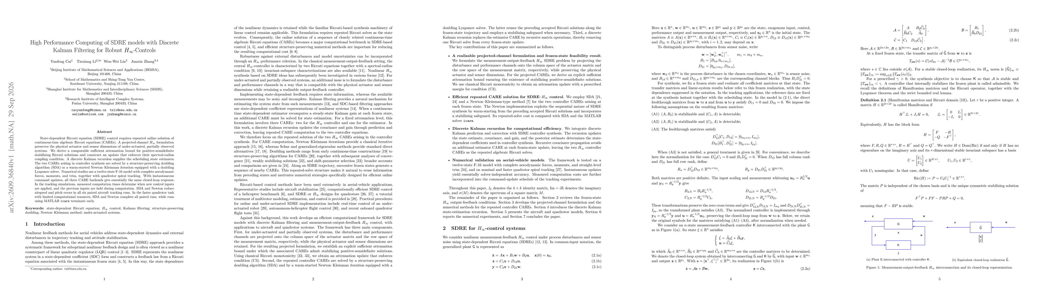 Thumbnail for High Performance Computing of SDRE models with Discrete Kalman Filtering for Robust $H_{\infty}$-Controls