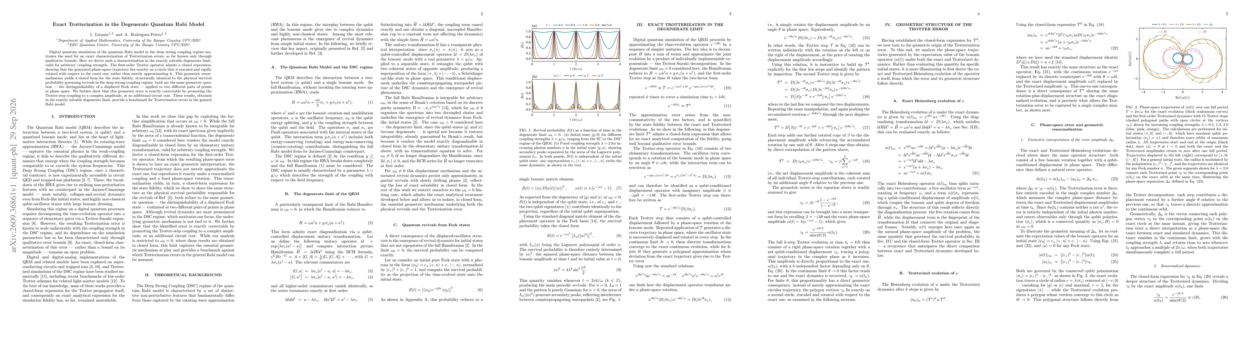 Thumbnail for Exact Trotterization in the Degenerate Quantum Rabi Model