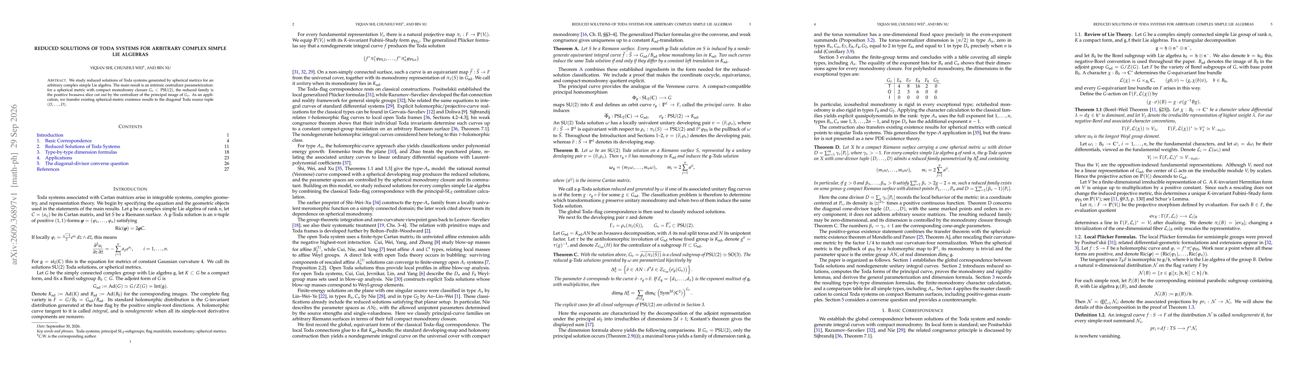 Thumbnail for Reduced Solutions of Toda Systems for Arbitrary Complex Simple Lie Algebras