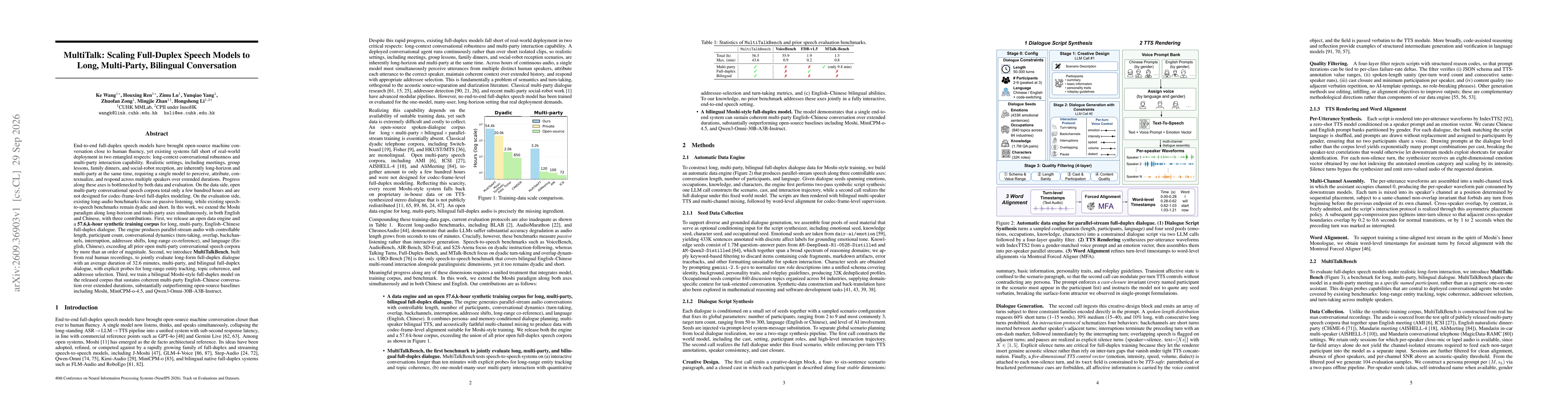 Thumbnail for MultiTalk: Scaling Full-Duplex Speech Models to Long, Multi-Party, Bilingual Conversation
