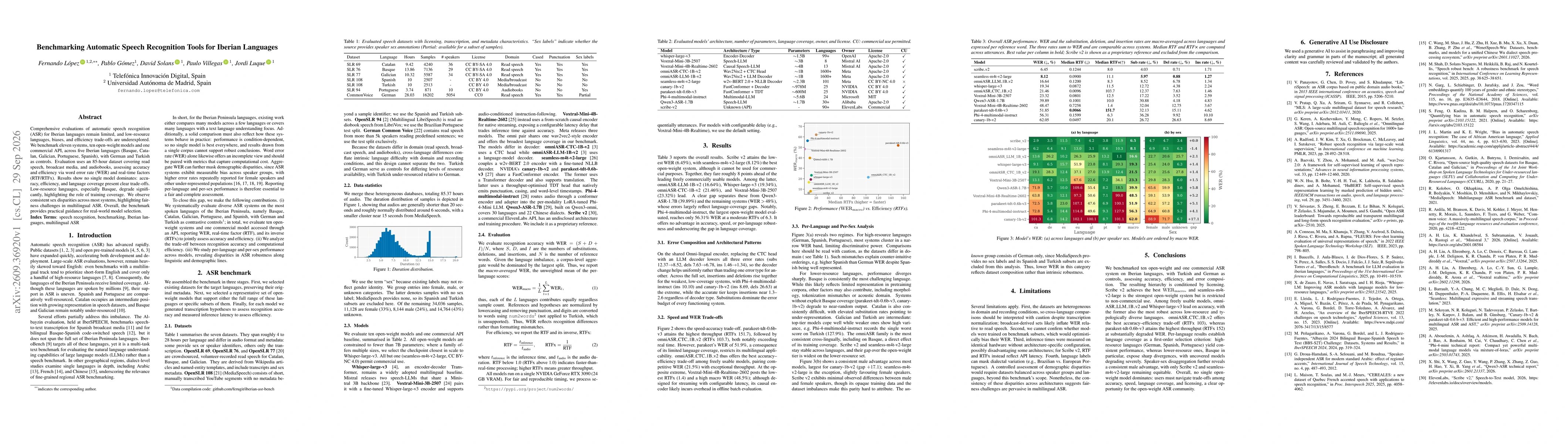 Thumbnail for Benchmarking Automatic Speech Recognition Tools for Iberian Languages