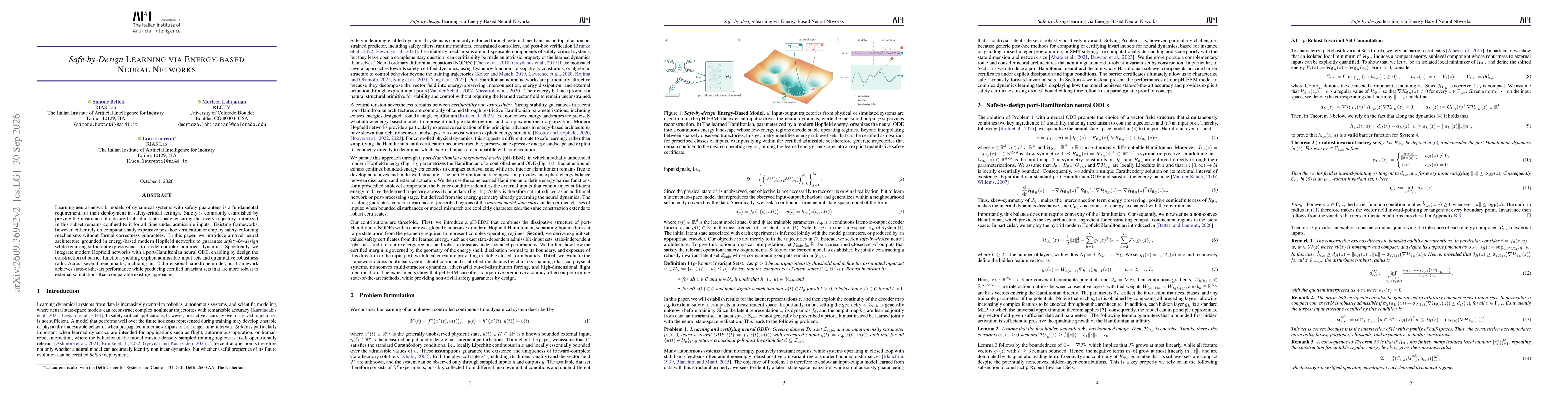 Thumbnail for Safe-by-Design Learning via Energy-based Neural Networks