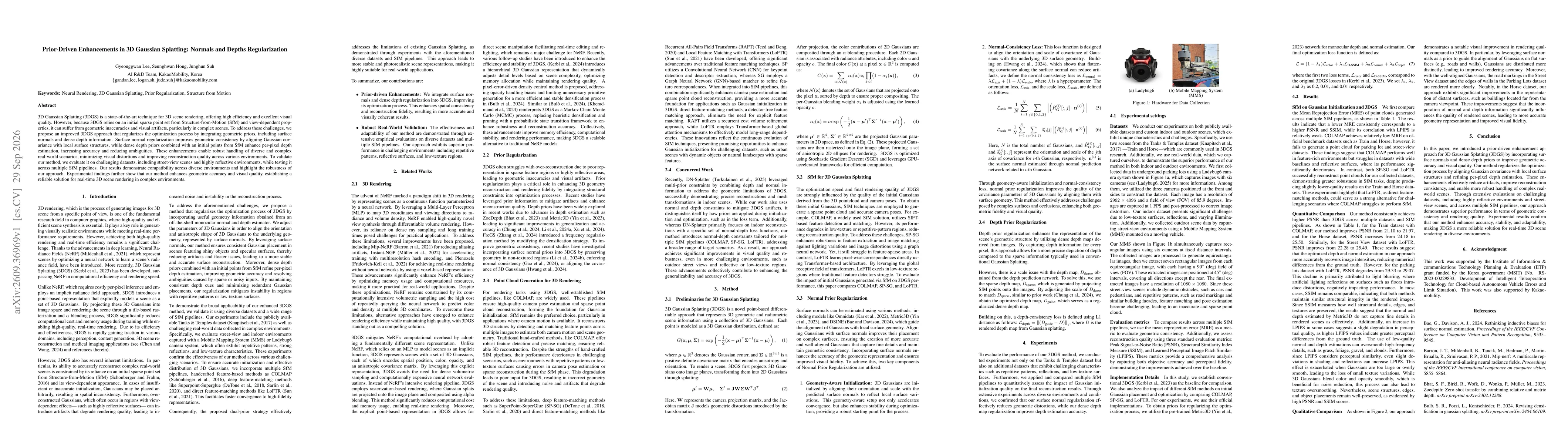 Thumbnail for Prior-Driven Enhancements in 3D Gaussian Splatting: Normals and Depths Regularization