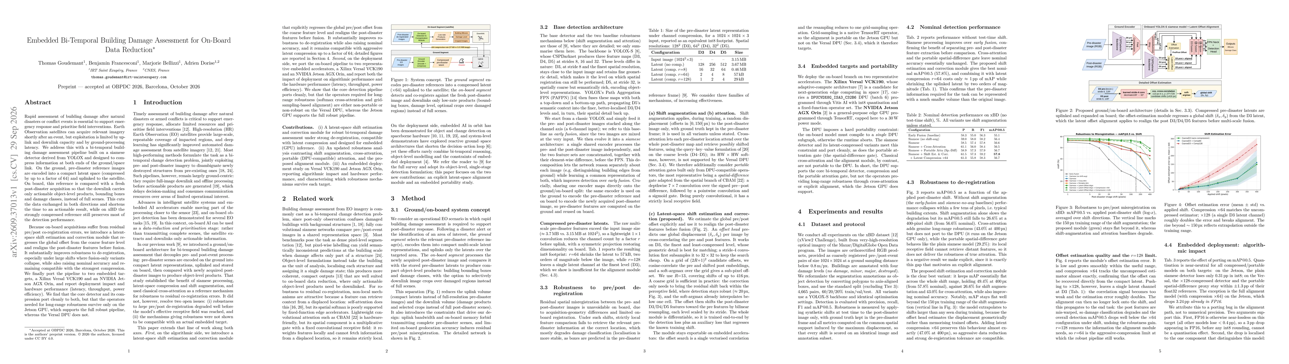 Thumbnail for Embedded Bi-Temporal Building Damage Assessment for On-Board Data Reduction