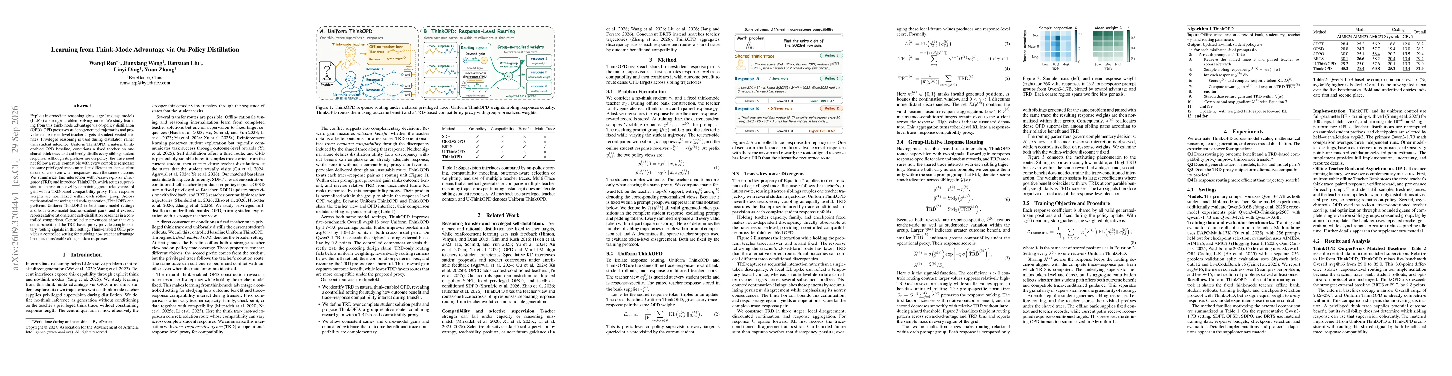 Thumbnail for Learning from Think-Mode Advantage via On-Policy Distillation