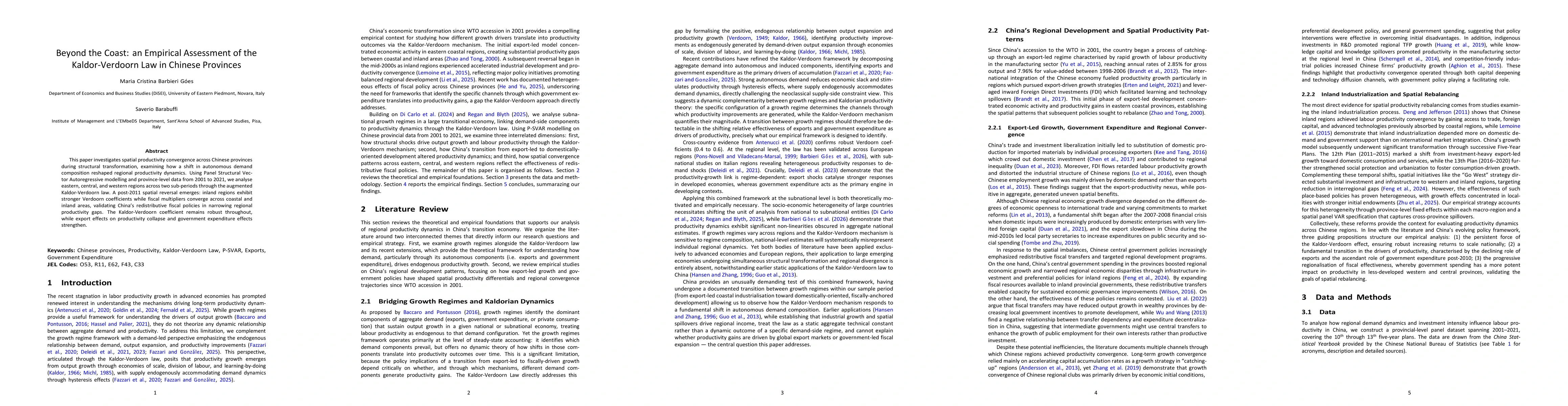Thumbnail for Beyond the Coast: an Empirical Assessment of the Kaldor-Verdoorn Law in Chinese Provinces