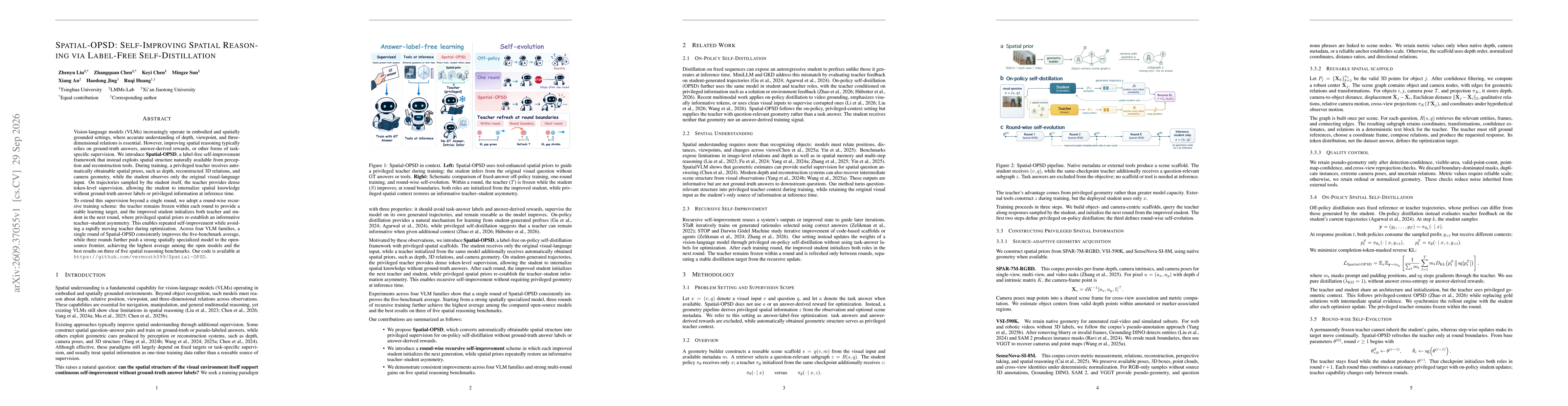 Thumbnail for Spatial-OPSD: Self-Improving Spatial Reasoning via Label-Free Self-Distillation