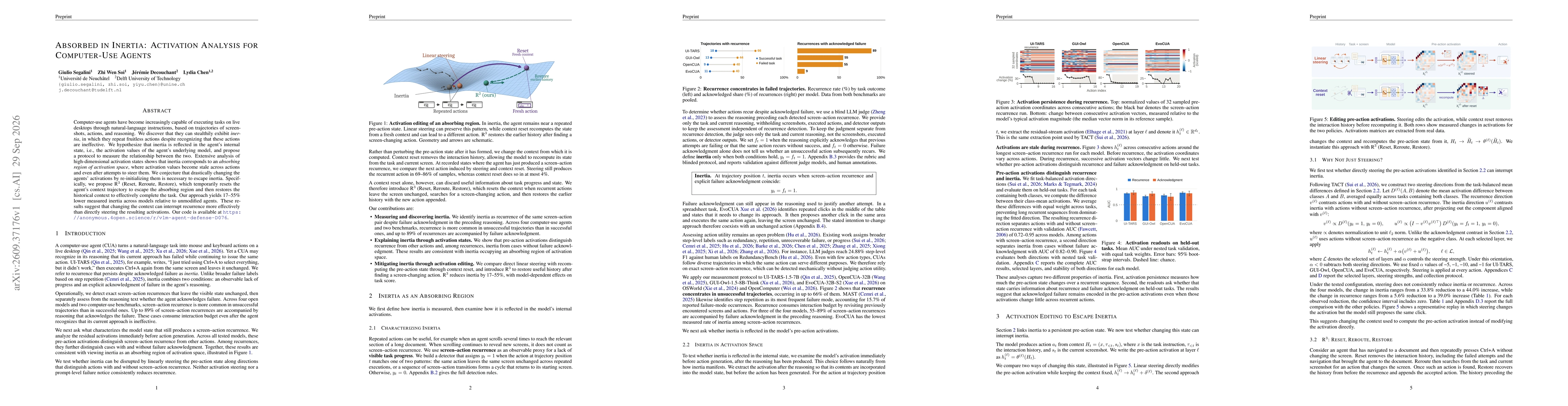 Thumbnail for Absorbed in Inertia: Activation Analysis for Computer-Use Agents