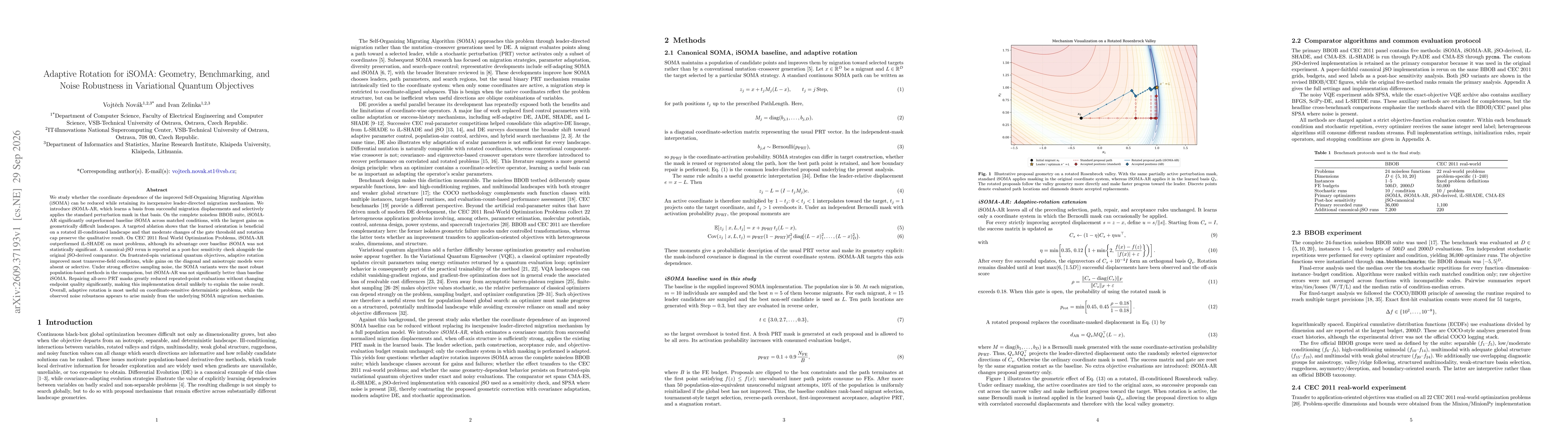 Thumbnail for Adaptive Rotation for iSOMA: Geometry, Benchmarking, and Noise Robustness in Variational Quantum Objectives